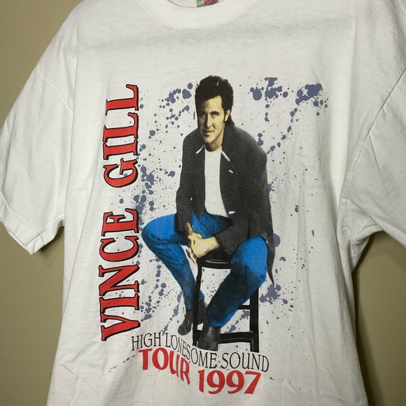 Vintage Vince Gill 1997 High Lonesome Sound World Tour Graphic T-Shirt - Size XL - Picture 2 of 6